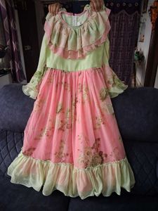Girls' Floral Chiffon Dress