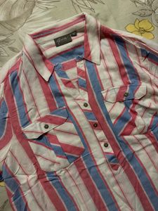 WESTSIDE - Gia Striped 3/4 Sleeve Shirt