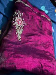 Iridescent Fabric Double Colour Saree