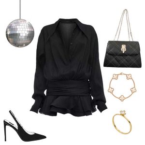 Luxury High Fashion Runway Black Mini Dress