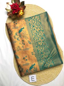 Green &amp; Blue Silk Saree