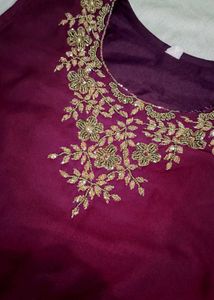 Sequins Work Gown With Shrug