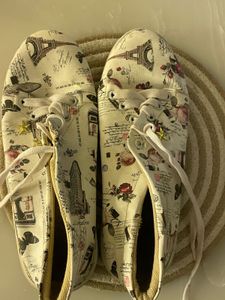 Parisian Print Casual Shoes
