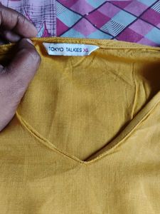 Yellow Bell Sleeve Top