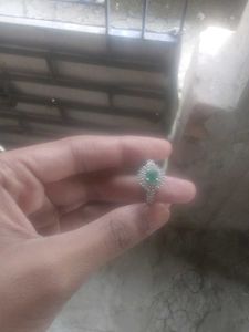 Emerald &amp; Silver Ring