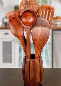 Wooden Kitchen Spoons Set