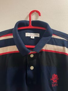 US Polo Assn Tshirt With Collars And Stripes