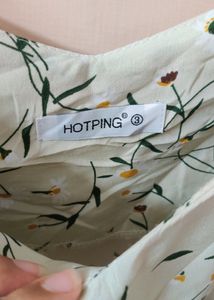 Korean Floral Mint Dress