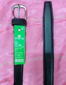WOODLAND Woman Black Leather Belt