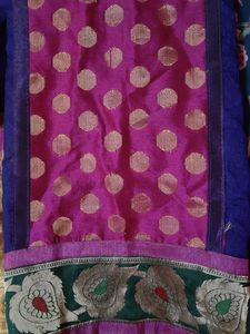 Purple Pink Silk Suit With Churidar And Dupptta