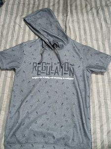 Boys half sleeve hoodie top