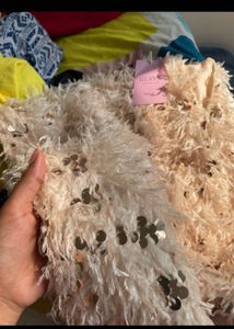 Sequin And Fur Skirt