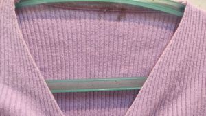 Lilac Cinched Front Long Sleeve