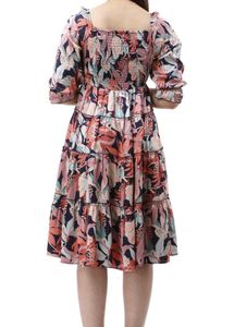 stylish Dress With Puffed Sleeve