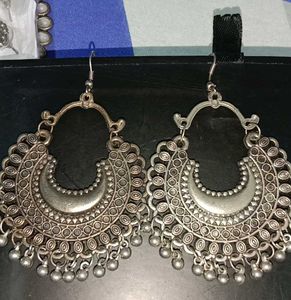 Silver Tone Hoop Earrings