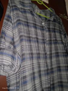 Plaid Button-Up Shirt