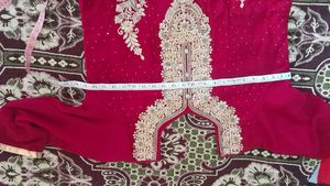 Red & Gold Embroidered Indian Dress(Combo 2