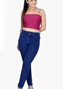 Stylish Dark Blue Denim Jeans