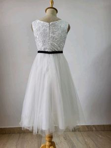 White Lace &amp; Tulle Party Dress