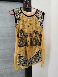 Stylish Mustard Printed Top
