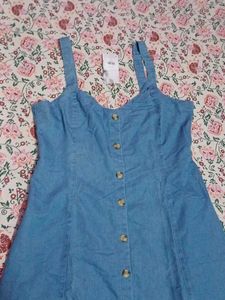 Denim Button-Down midi Sundress