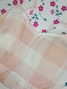 Pink Checked Cami Top