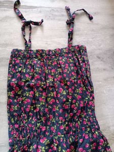 Floral Print Girls Jumpsuit
