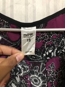 Now Purple Sleeveless Printed Dress