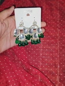 Pride Green Beaded Earrings