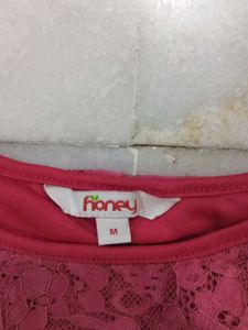 Softcore Girly Pink Lace Short Dress
