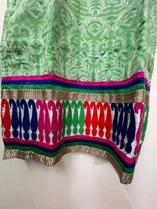 Green Embroidered Kurti