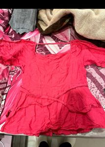 Pink Button-Down Top