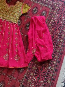 Pink &amp; Gold kurta chudidar