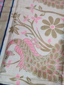 Light Pink Satin Saree