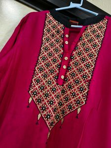 PINK RAYON KURTI.