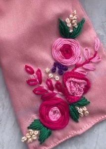 Embroidered Hair Bow 🎀🎀🌸
