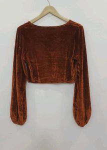 Velvet Crop Top Size S