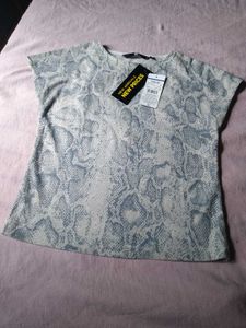 Snakeskin Print Top