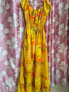 Mustard Yellow Tired Dress