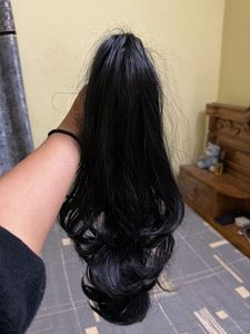 Black Hair Extension - with cluture at back