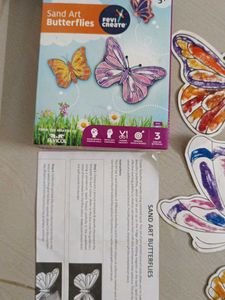 Sand Art Butterfly Readymade Used As Fridge Magnet
