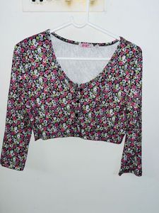 Floral Print Crop Top