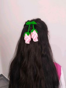 Restocked!!! Crochet Rose Hair Tie 🌹