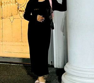 Elegant Black Bodycon full Dress