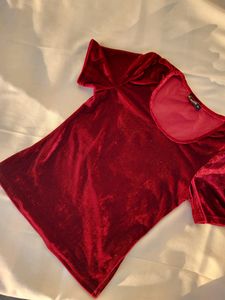 Shein Wine Velvet Top/ Small