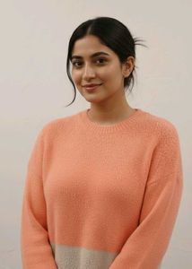 Peach Colorblock Sweater