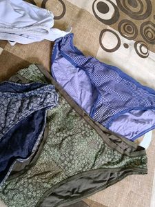 Combo Of Three Used Briefs And One Bra