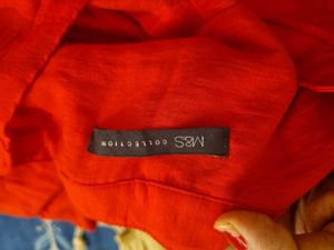 M&amp;S Red Linen Top ❤️