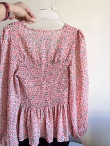 🧨SUMMER FLORAL Smocked Peplum Top-ONLY 130