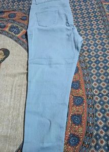 Ice Blue Slim Skinny Fit Denim /-